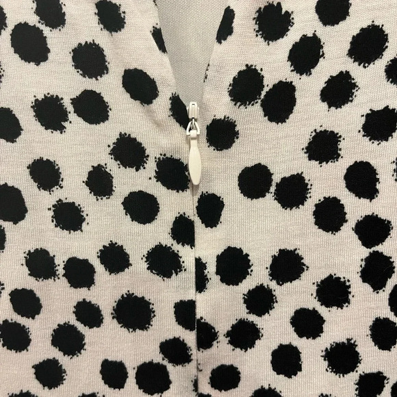 Loft‎ women’s white and black polka dot sleeveless midi dress size xsmall petite - Picture 4 of 7